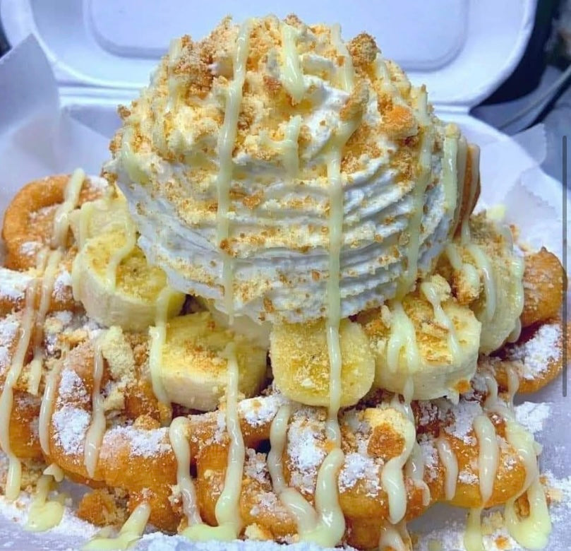 Banana Pudding Funnel Cake
